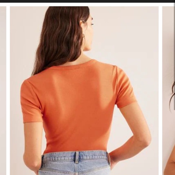 Boden Cotton Ribbed T-Shirt - Picture 2 of 7